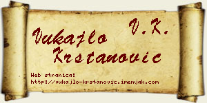 Vukajlo Krstanović vizit kartica